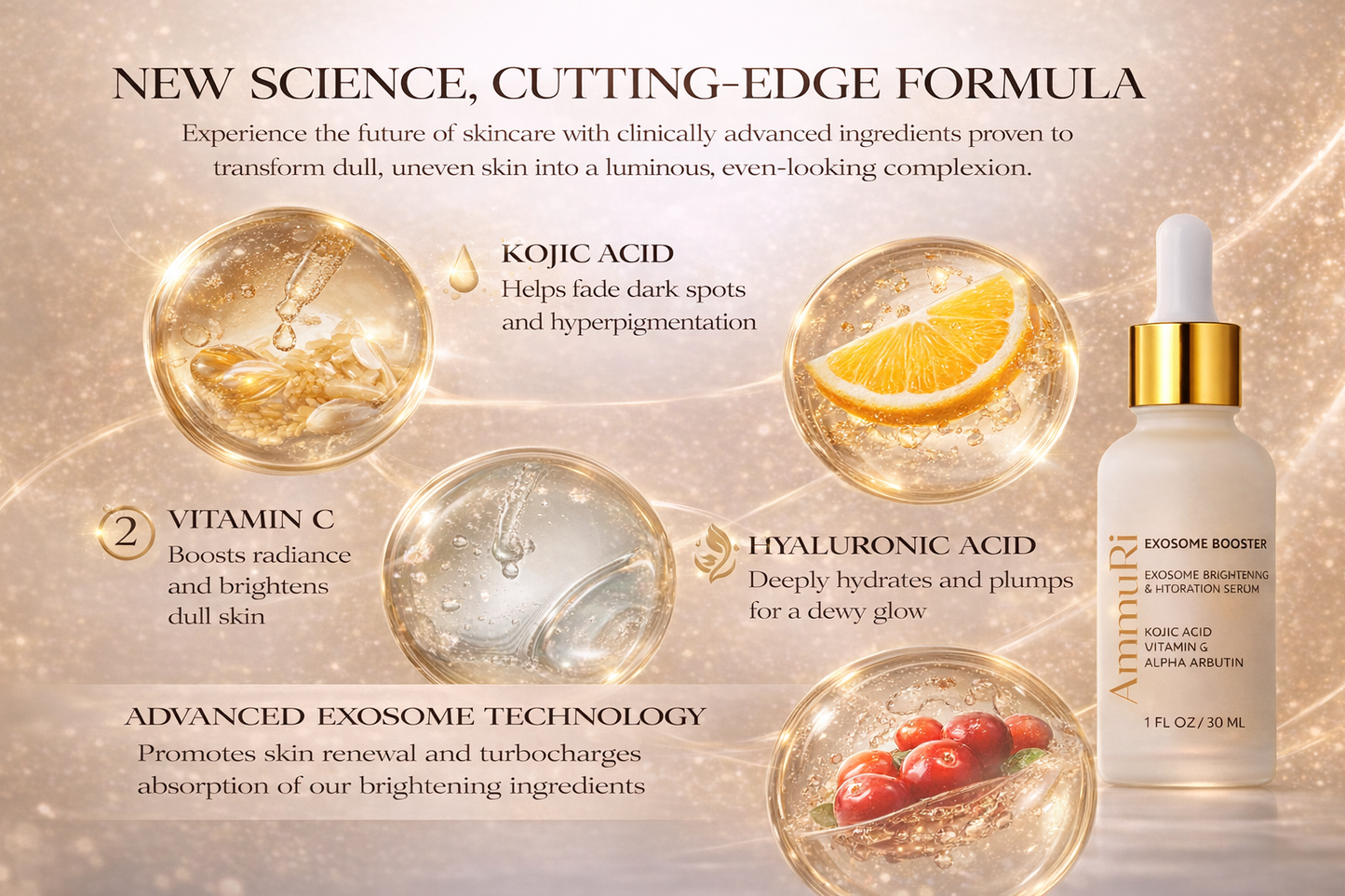 Exosome Brightening Serum for Dark Spots & Pigmentation | Ammuri