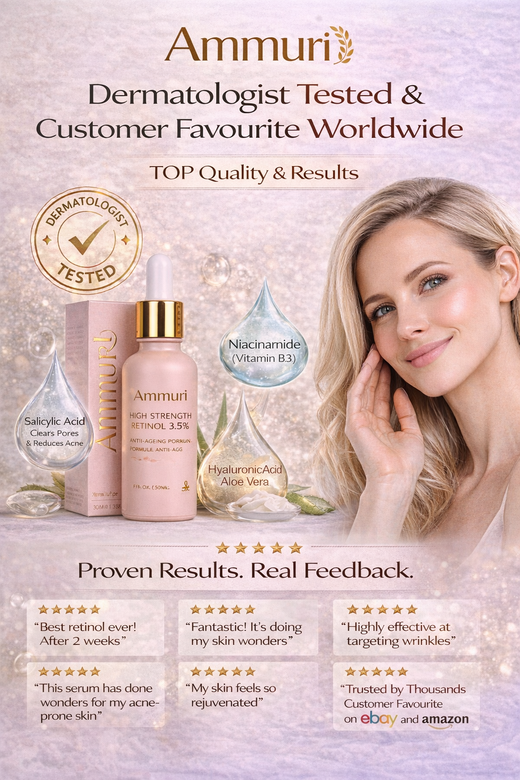 3.5% Retinol Face Serum for Wrinkles & Skin Renewal