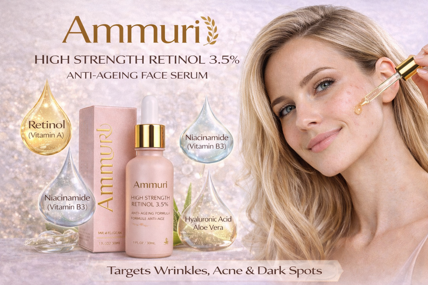 3.5% Retinol Face Serum for Wrinkles & Skin Renewal