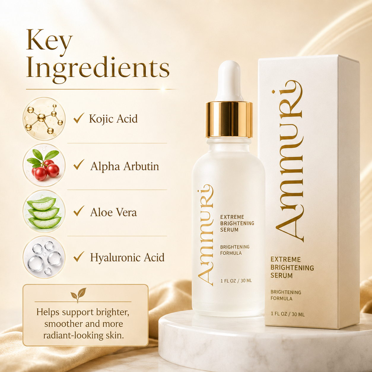 Ammuri Extreme Brightening Serum 30ml | Dark Spot & Radiance Serum