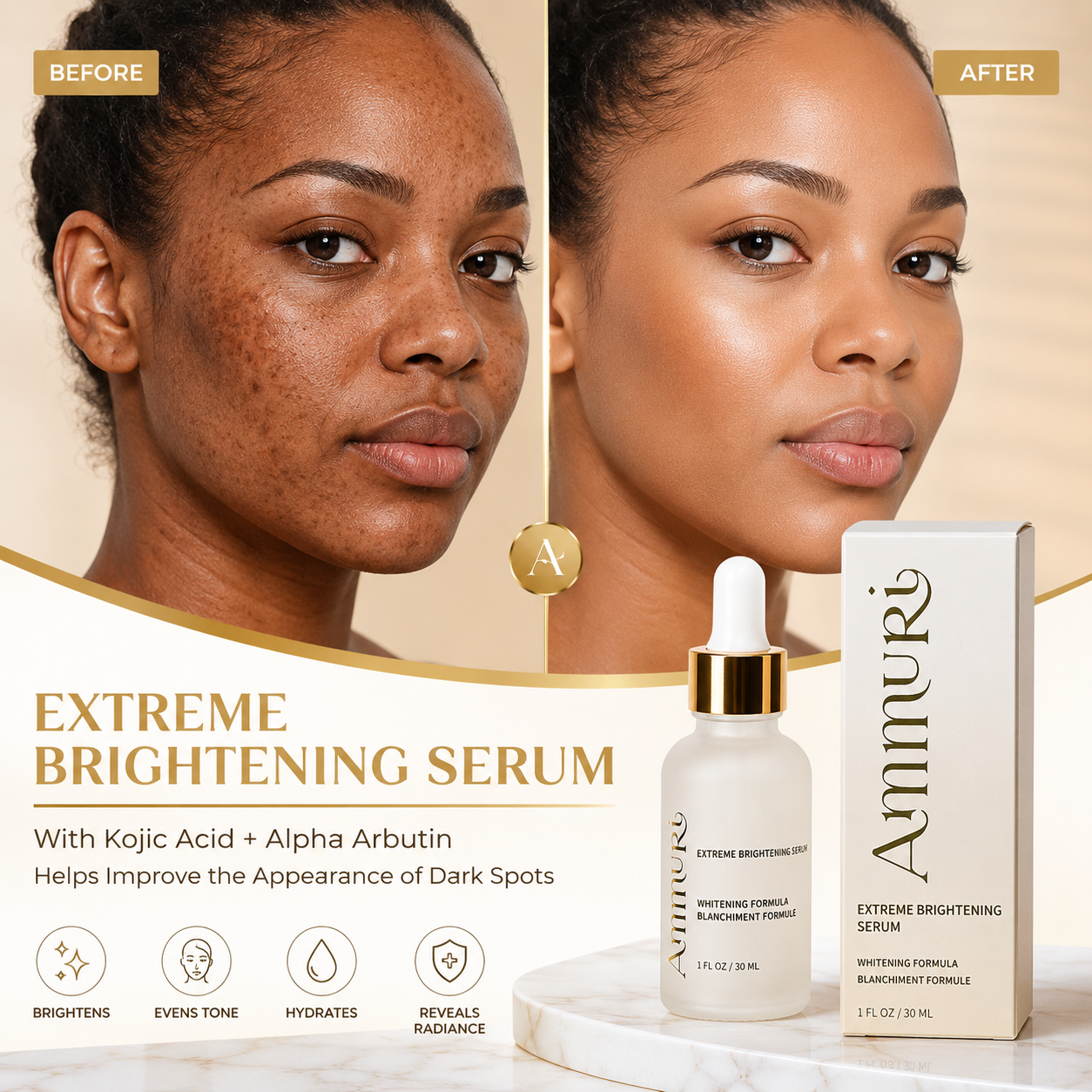 Ammuri Extreme Brightening Serum 30ml | Dark Spot & Radiance Serum