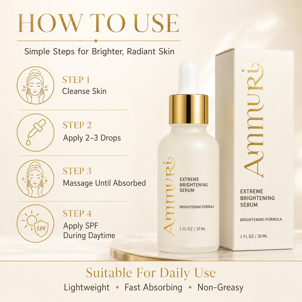 Ammuri Extreme Brightening Serum 30ml | Dark Spot & Radiance Serum