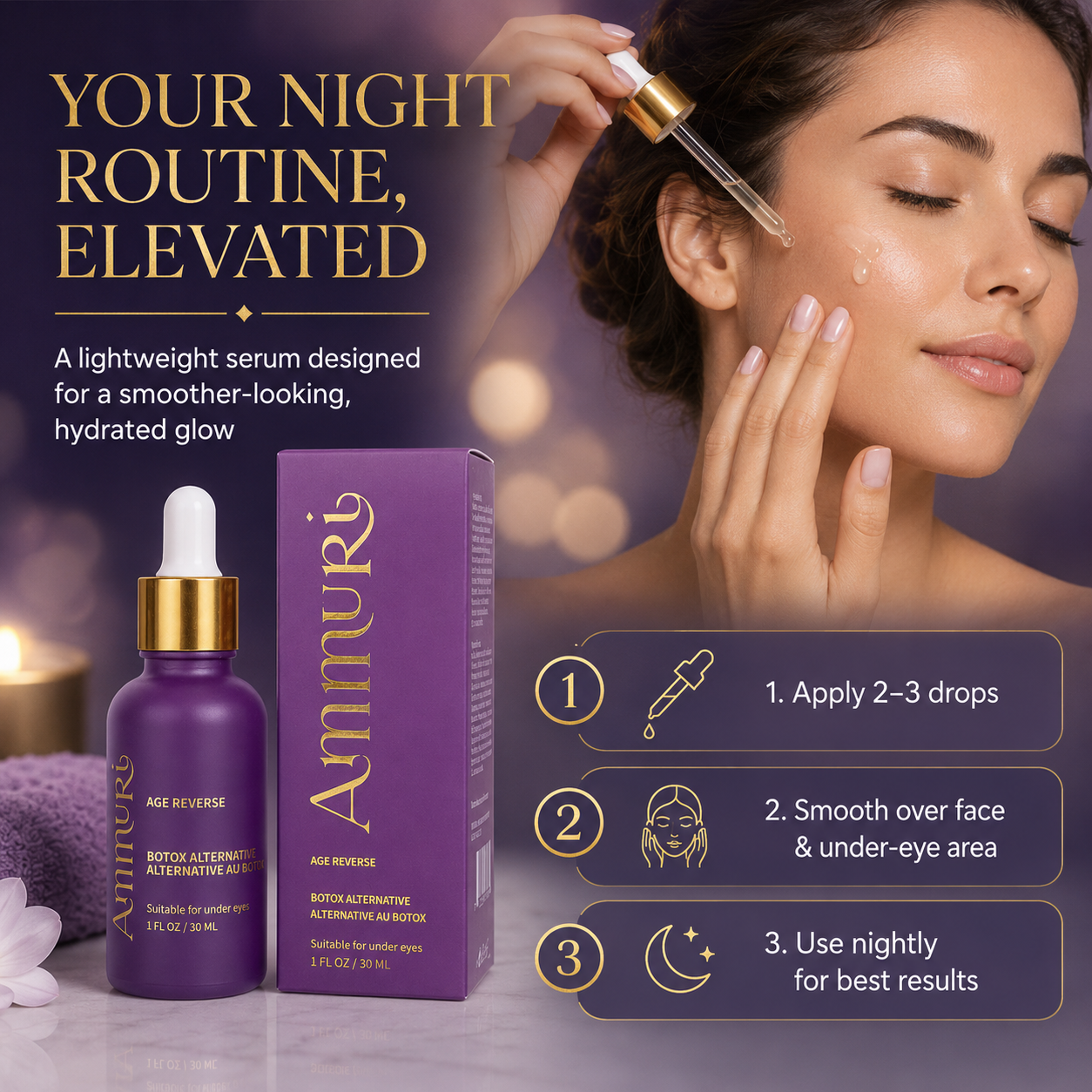 Ammuri Age Reverse Peptide Serum for Fine Lines & Wrinkles