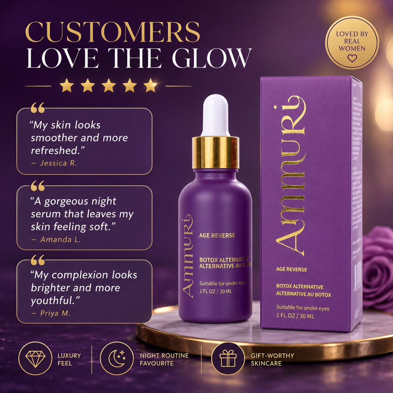 Ammuri Age Reverse Peptide Serum for Fine Lines & Wrinkles