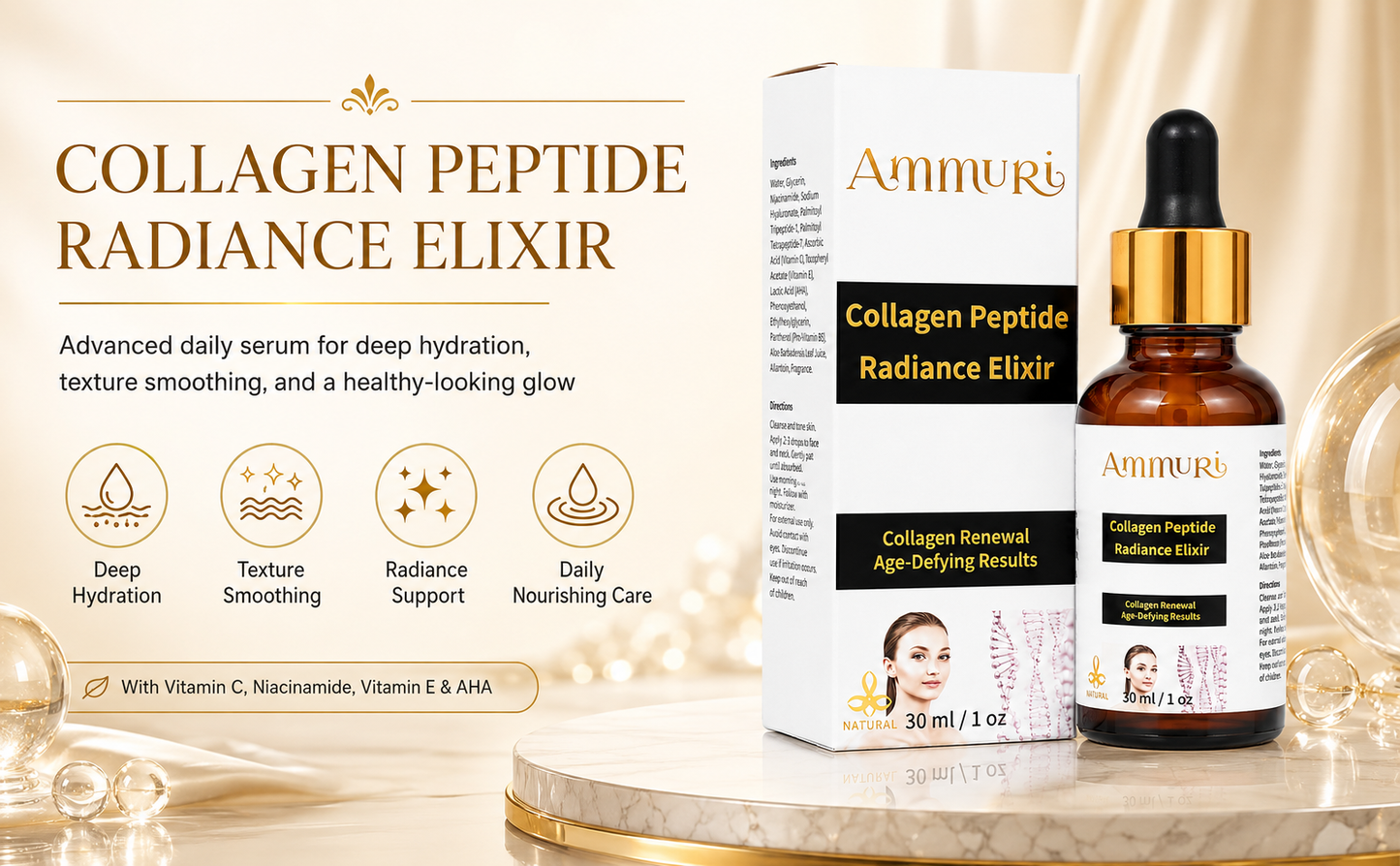 Ammuri Collagen Peptide Radiance Elixir – Advanced Anti-Ageing Serum 30ml
