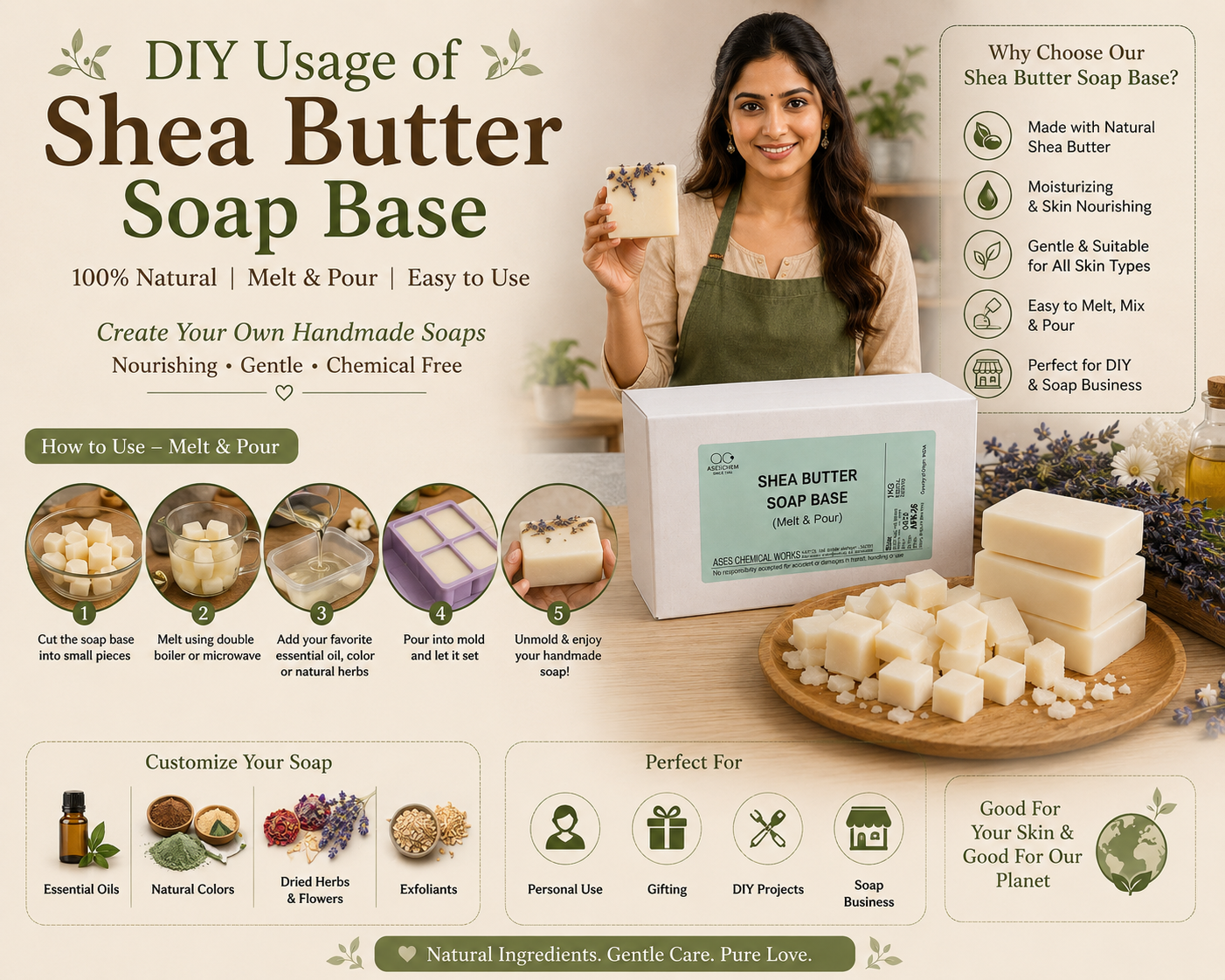 Soap Base Shea Butter (Melt and Pour) — Sulphate Free & Paraben Free