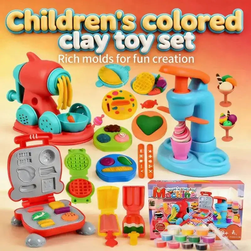 Play Dough Tools 3-in-1 Slime & Plasticine Maker for Cake, Ice Cream, and Noodles