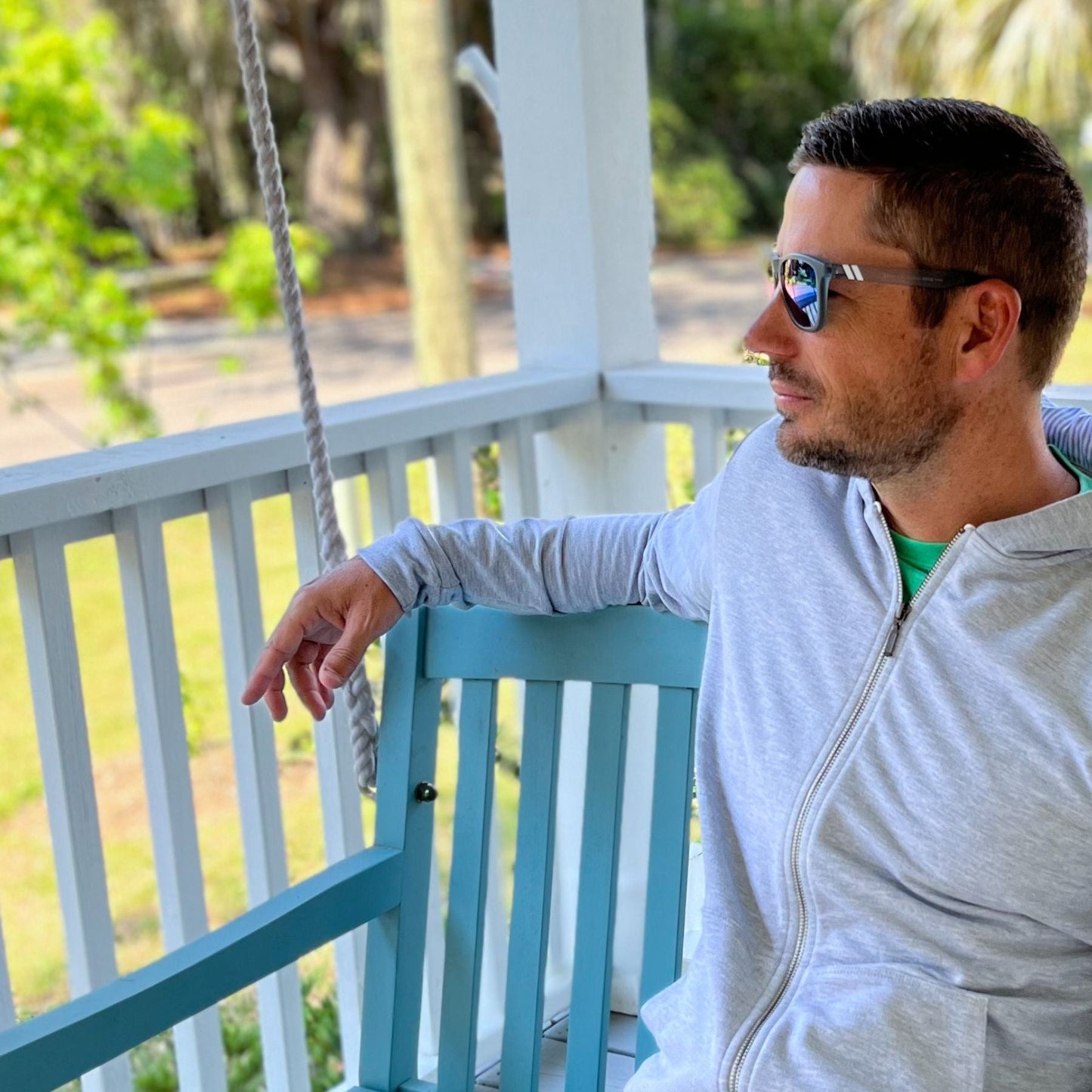 Nantucket Full Zip Deckhand Hoodie - Athletic Grey