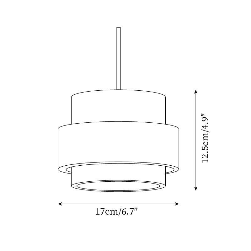 Travertine And Wood Drum Pendant Lights With Downlight