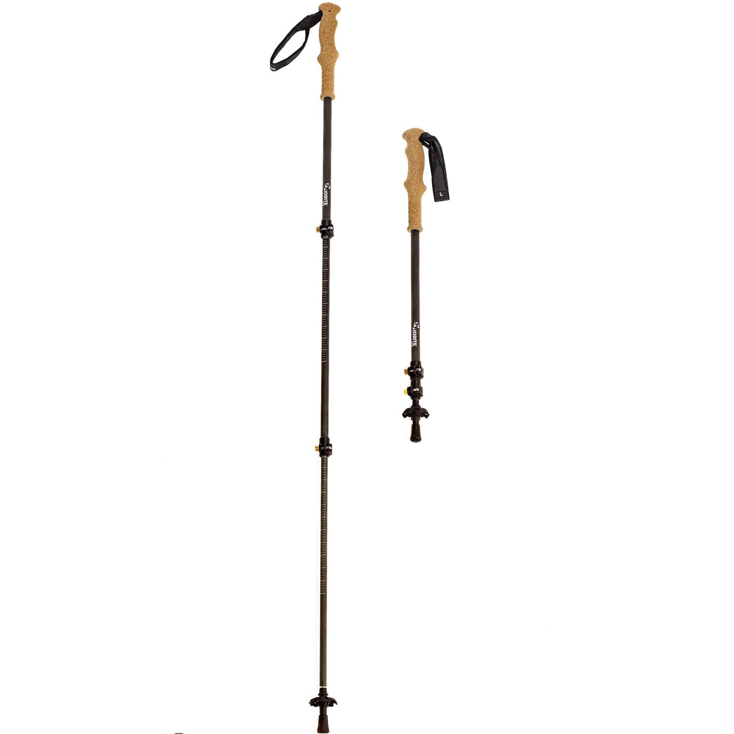 Diorite Telescopic Carbon Fiber Trekking Poles, Cork