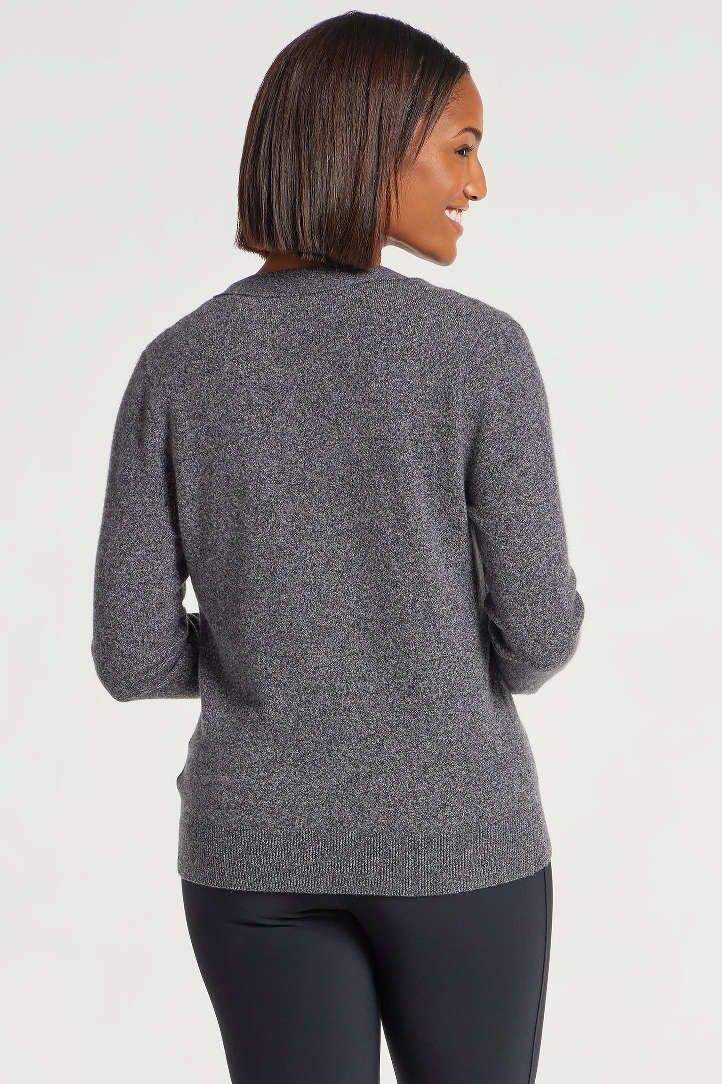 Missy Cashmere Cardigan in Charcoal