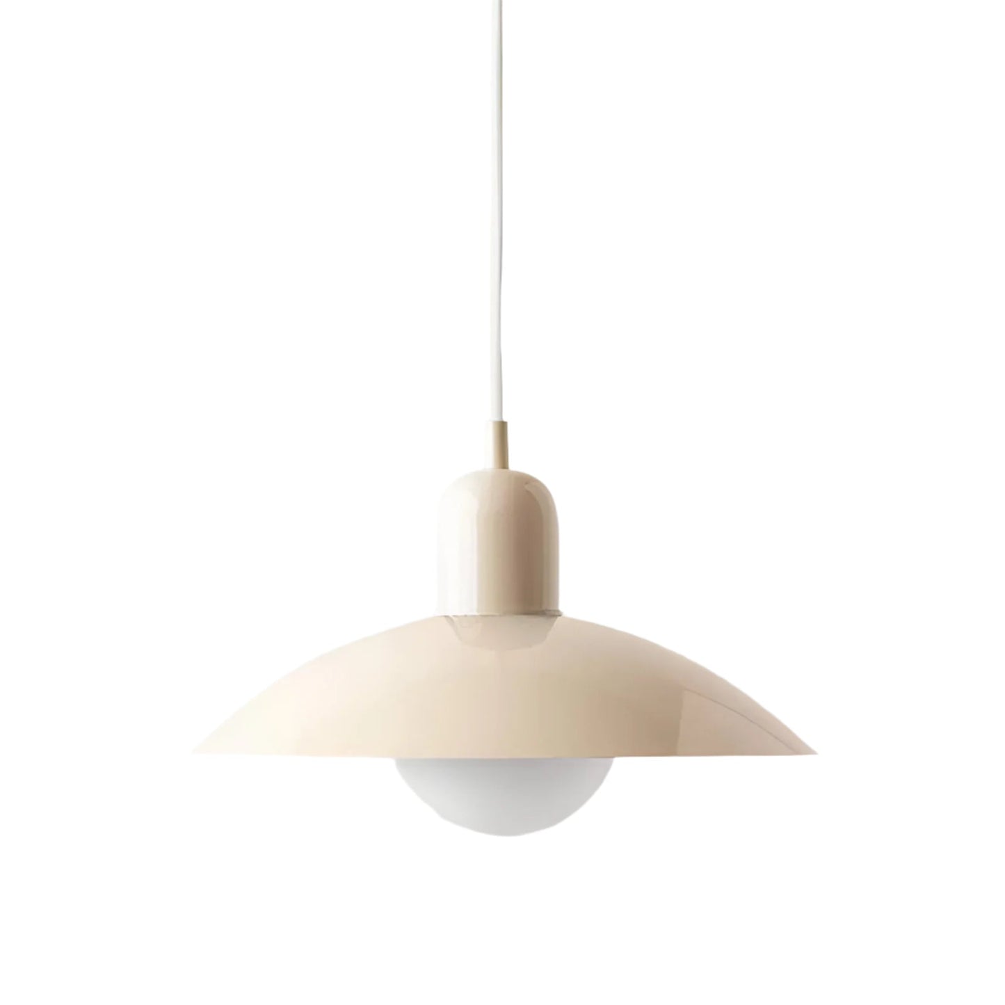 Bauhaus Minimalist Wrought Iron Pendant Light With Dome Shade