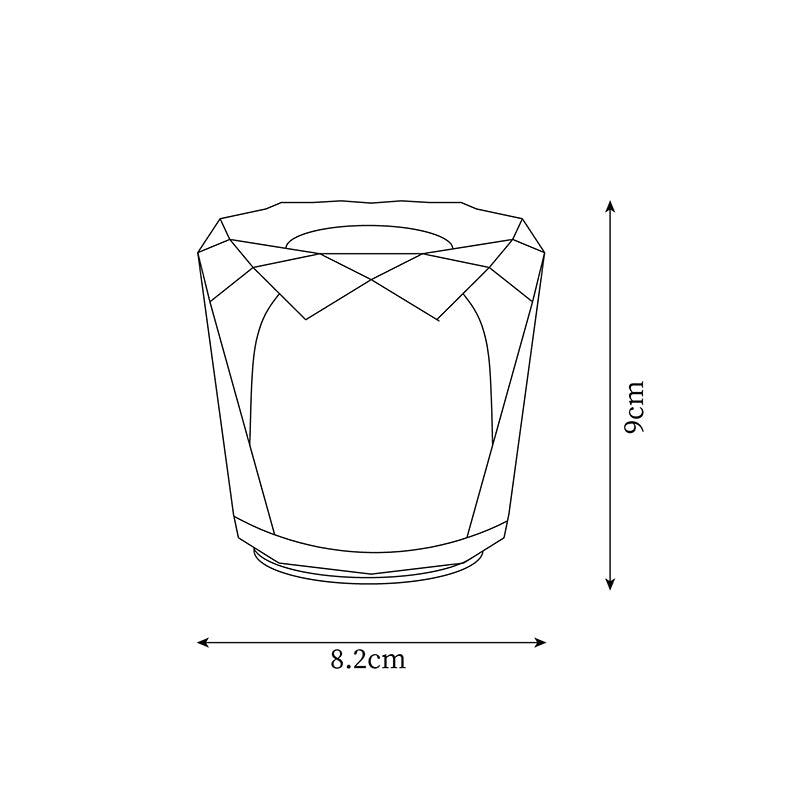 Diamond-Cut Crystal Table Lamp With Faceted Prism Shade
