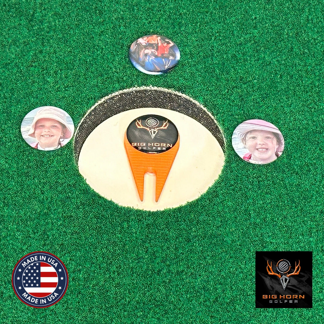 Custom Magnetic Golf Ball Markers- Set of 3