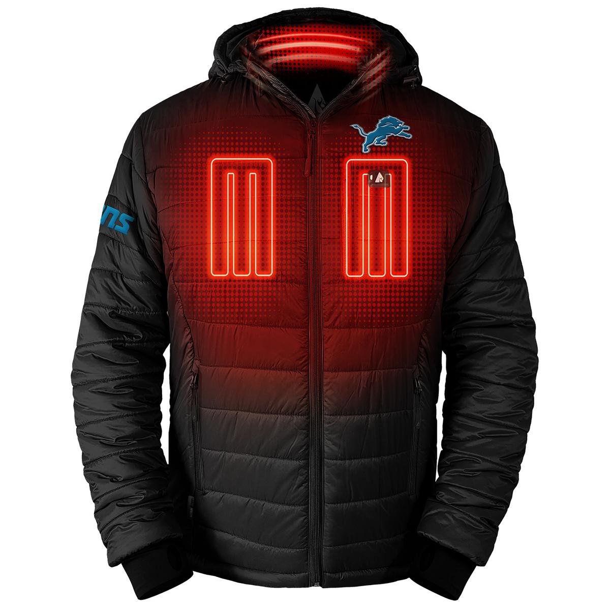 ActionHeat Detroit Lions 5V Men's Puffer Battery Heated Jacket