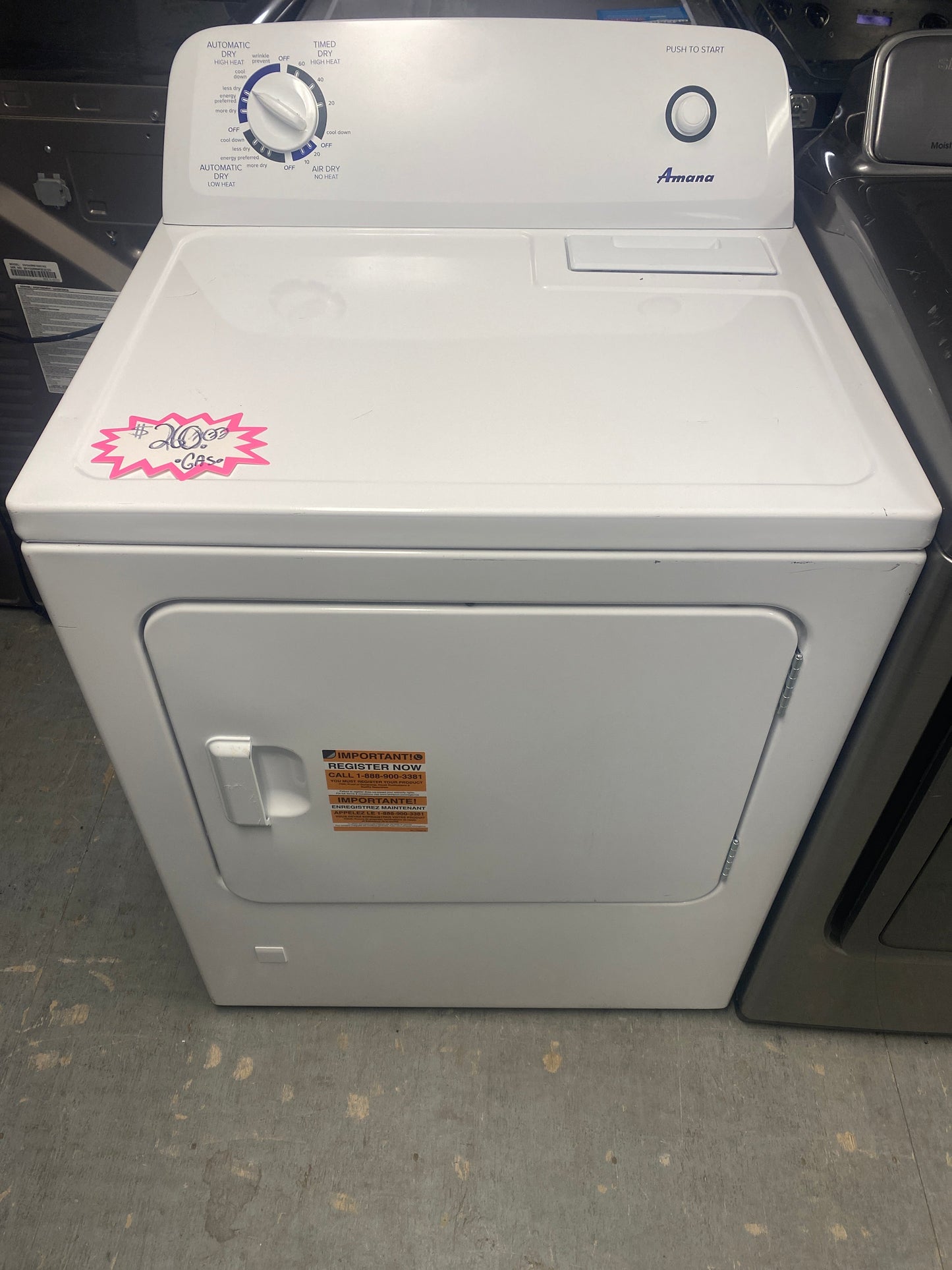 Amana 6.5 cu. ft. Natural Gas Dryer