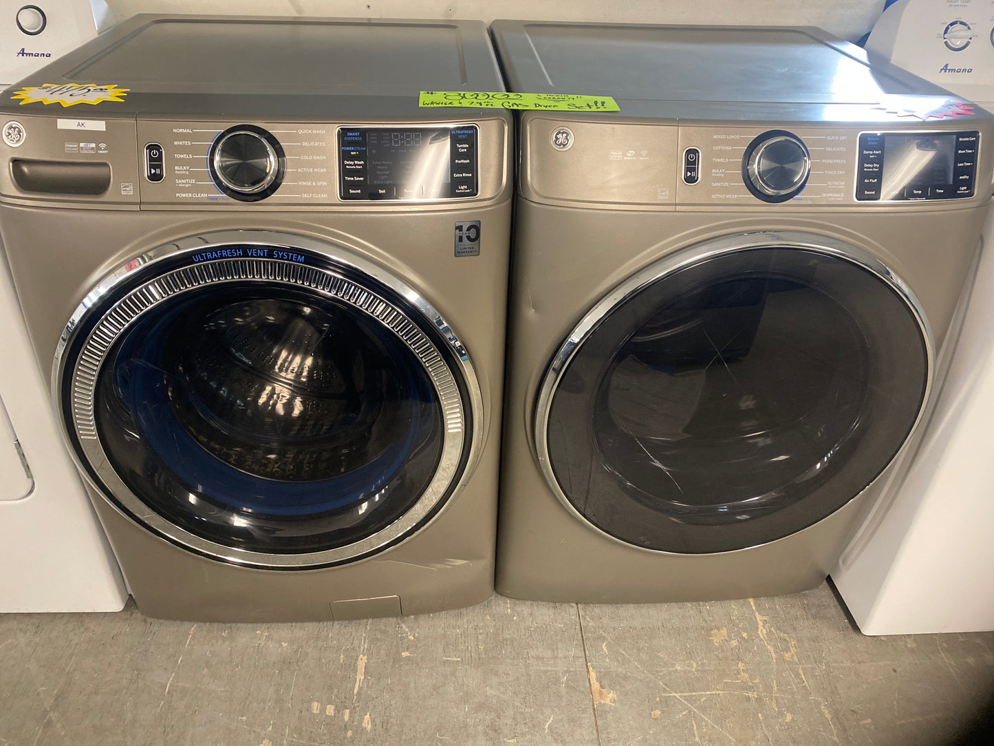 GE Washer & 7.4 cu. ft. Natural Gas Dryer Set