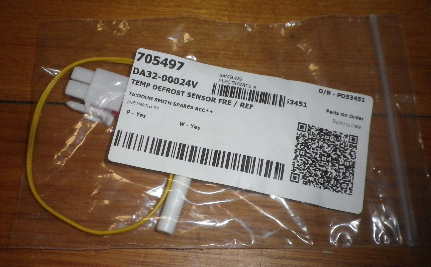 Samsung Fridge Defrost Temperature Sensor - Part # DA32-00024V