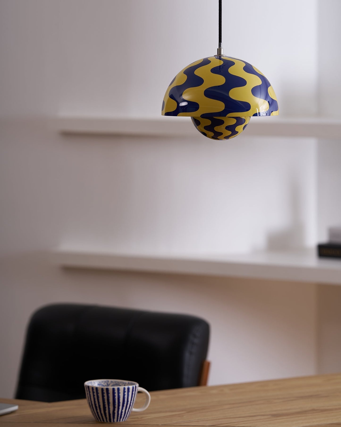 Dome Shade Pendant Light With Floating Globe Diffuser