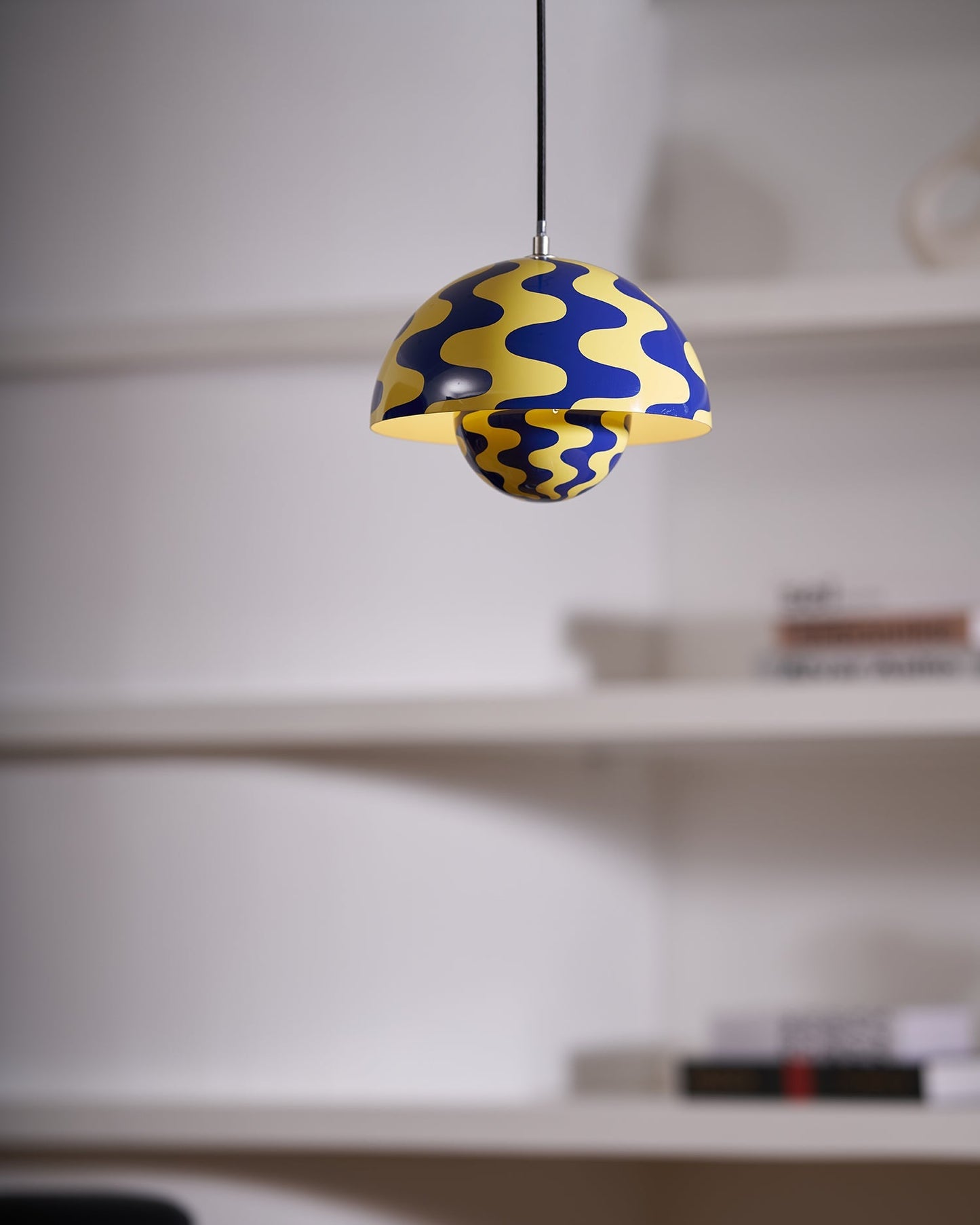 Dome Shade Pendant Light With Floating Globe Diffuser