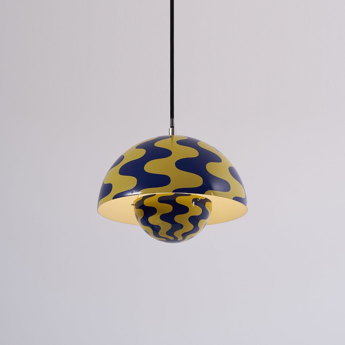 Dome Shade Pendant Light With Floating Globe Diffuser