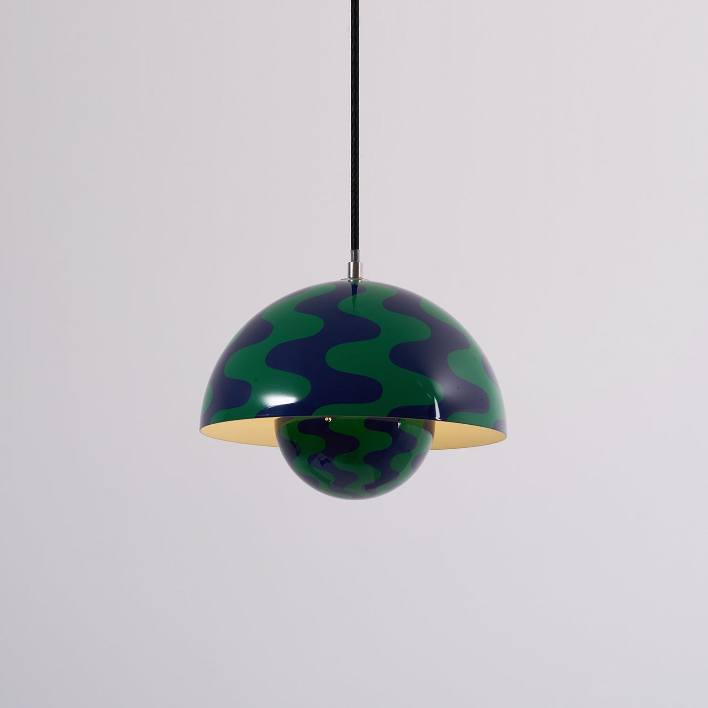 Dome Shade Pendant Light With Floating Globe Diffuser