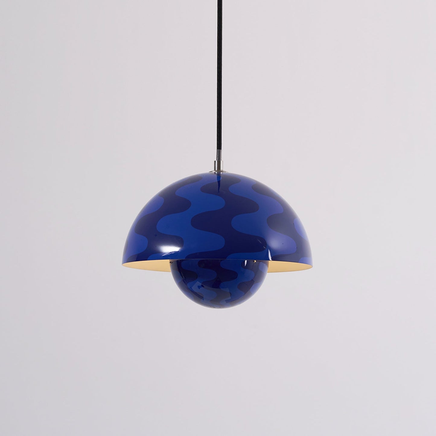 Dome Shade Pendant Light With Floating Globe Diffuser
