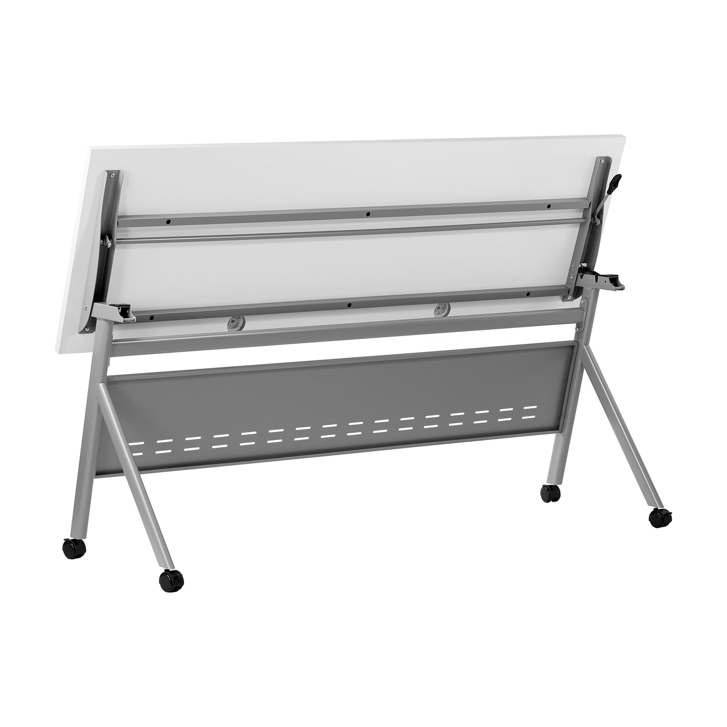 Davis Commercial Grade Heavy-Duty Nesting Flip Training Table with Y-Legs, Modesty Panel, Tabletop, and Frame