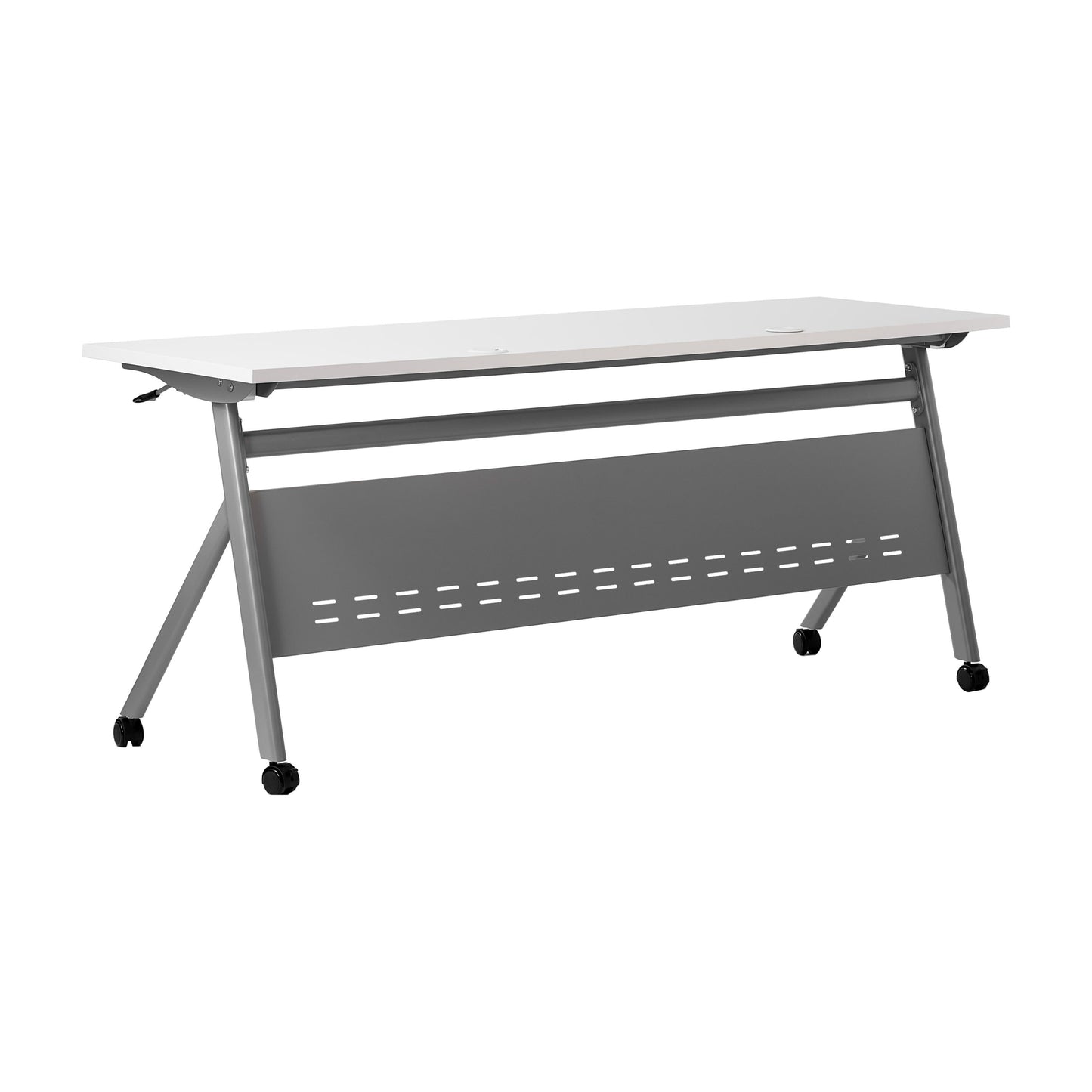 Davis Commercial Grade Heavy-Duty Nesting Flip Training Table with Y-Legs, Modesty Panel, Tabletop, and Frame