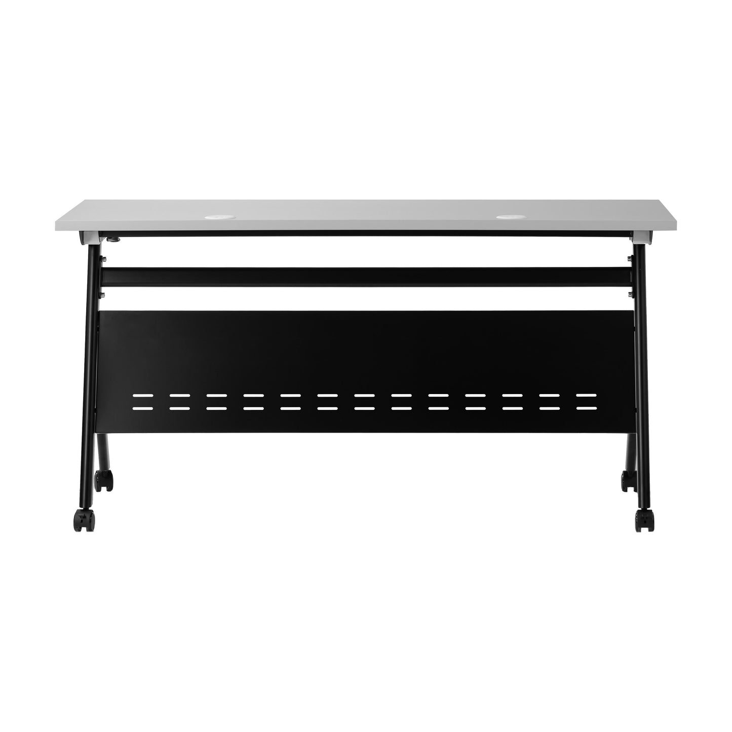 Davis Commercial Grade Heavy-Duty Nesting Flip Training Table with Y-Legs, Modesty Panel, Tabletop, and Frame