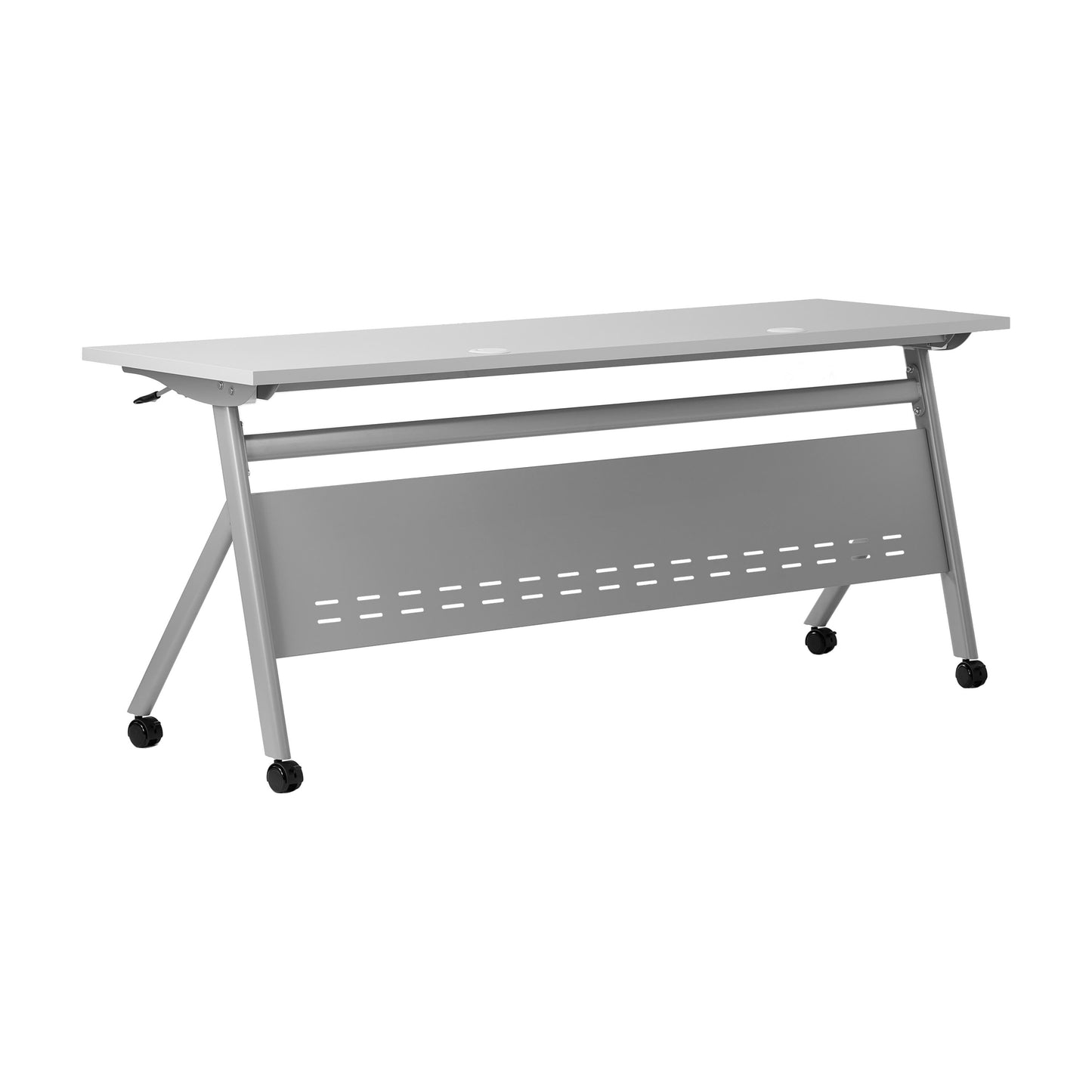 Davis Commercial Grade Heavy-Duty Nesting Flip Training Table with Y-Legs, Modesty Panel, Tabletop, and Frame