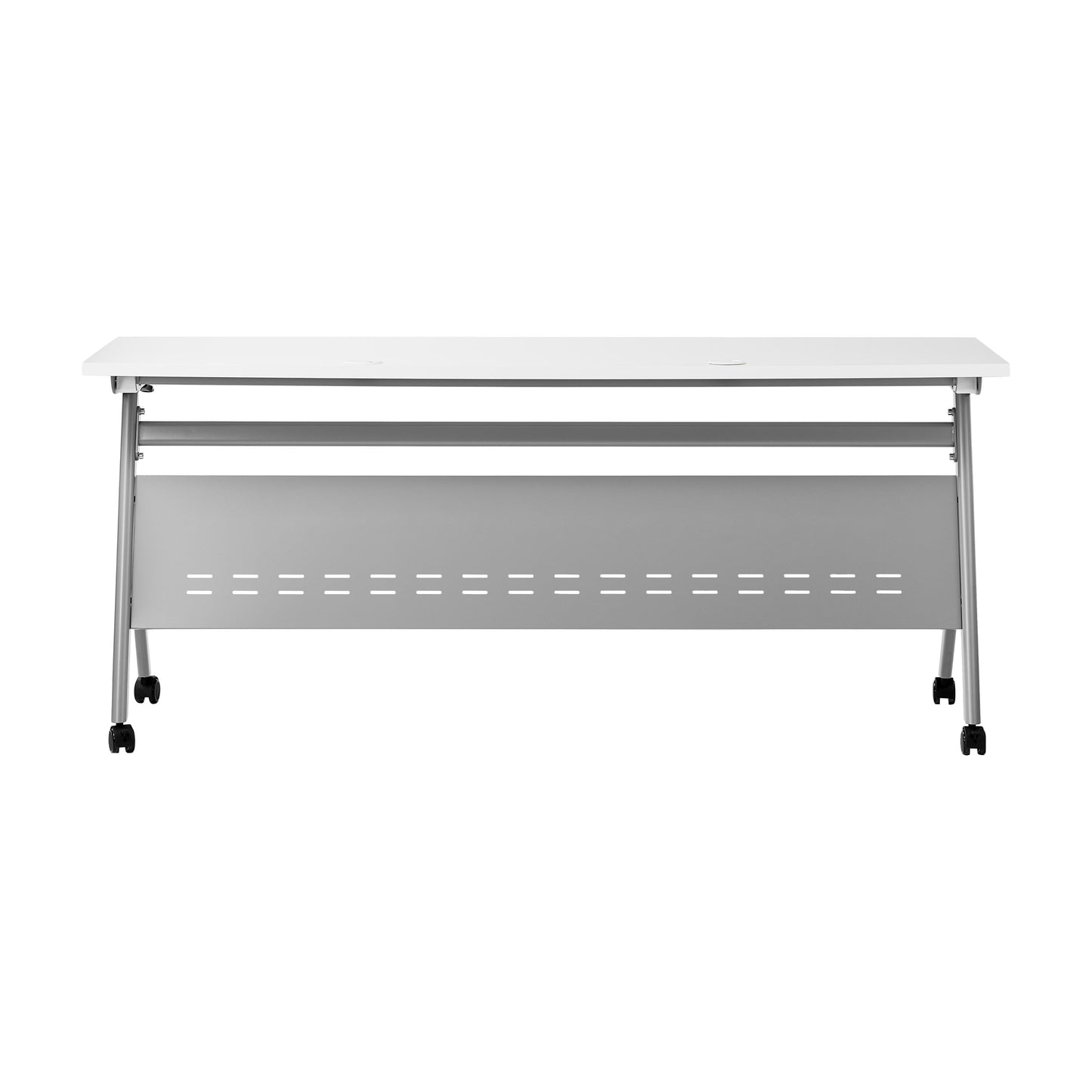 Davis Commercial Grade Heavy-Duty Nesting Flip Training Table with Y-Legs, Modesty Panel, Tabletop, and Frame