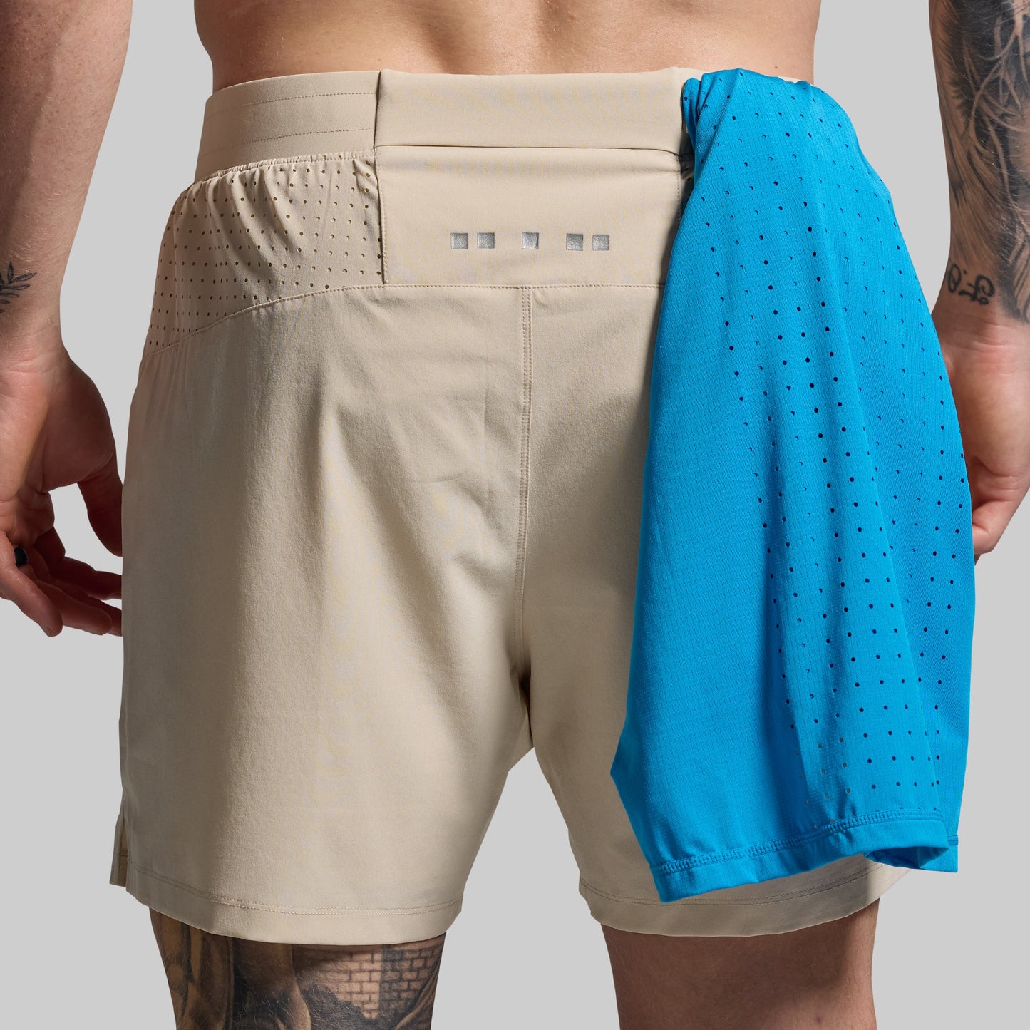 Men's Endurance Short w/ Compression (Oatmeal)