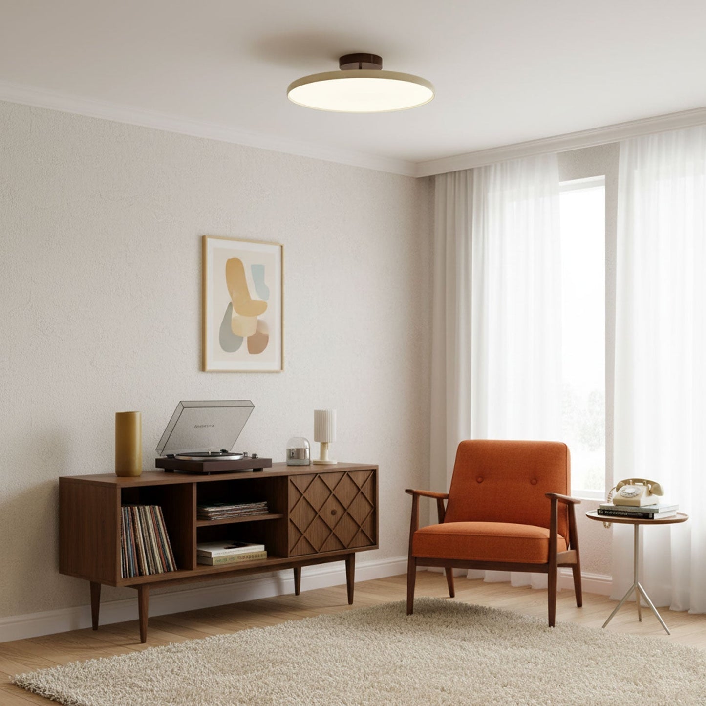 Adjustable Disc Ceiling Light With Low Profile Mount