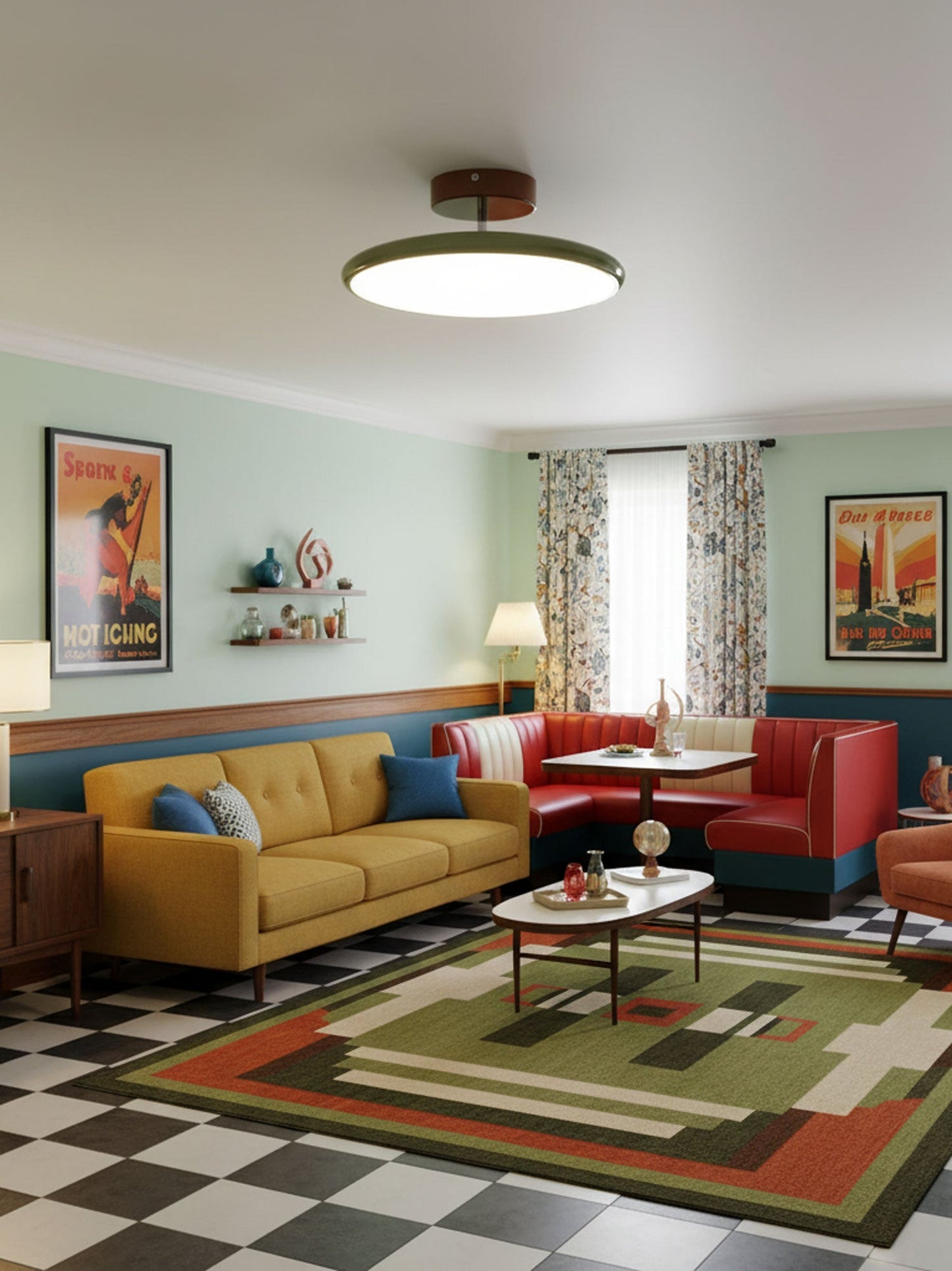 Adjustable Disc Ceiling Light With Low Profile Mount