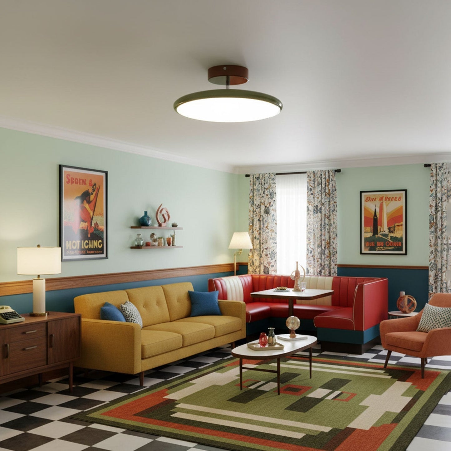 Adjustable Disc Ceiling Light With Low Profile Mount