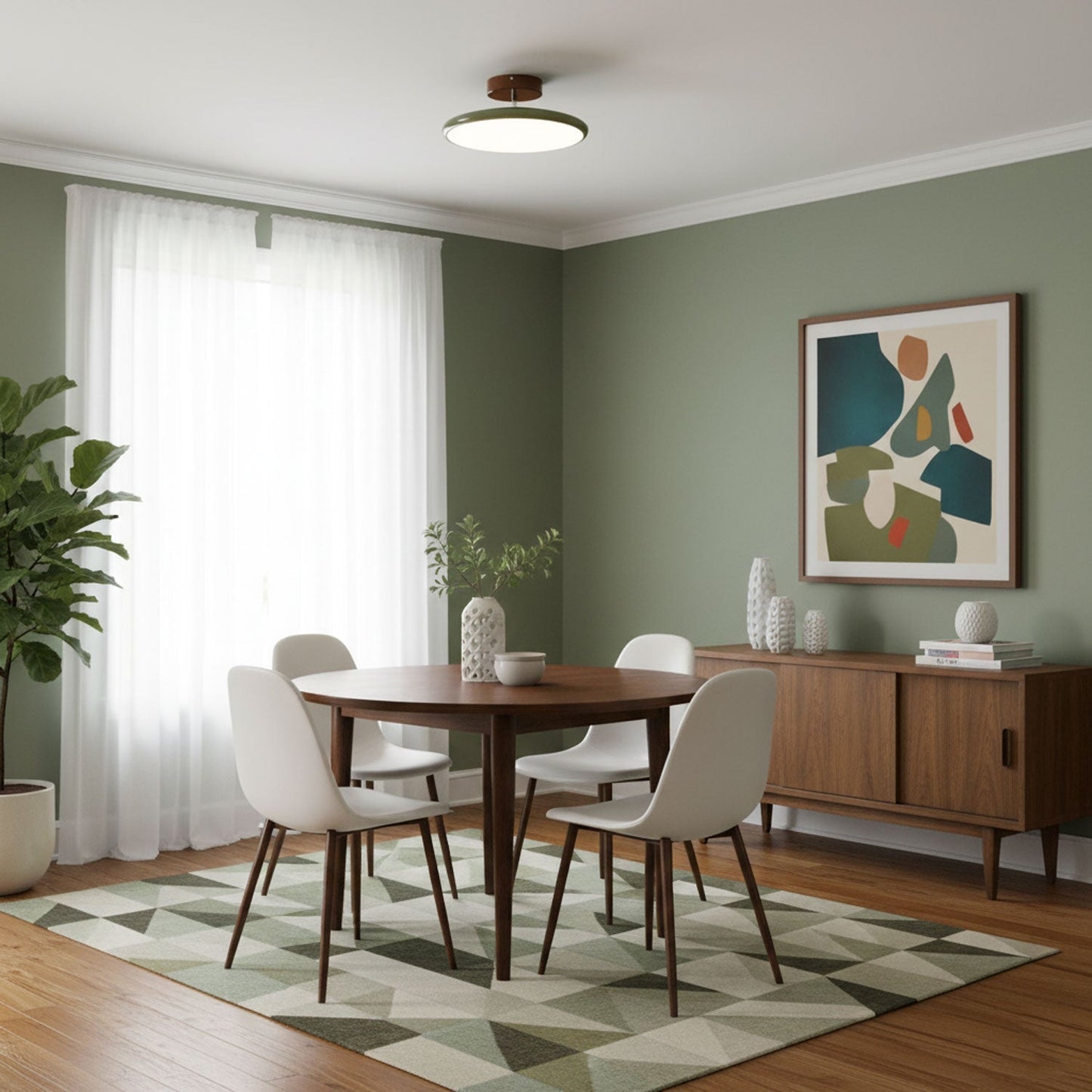 Adjustable Disc Ceiling Light With Low Profile Mount