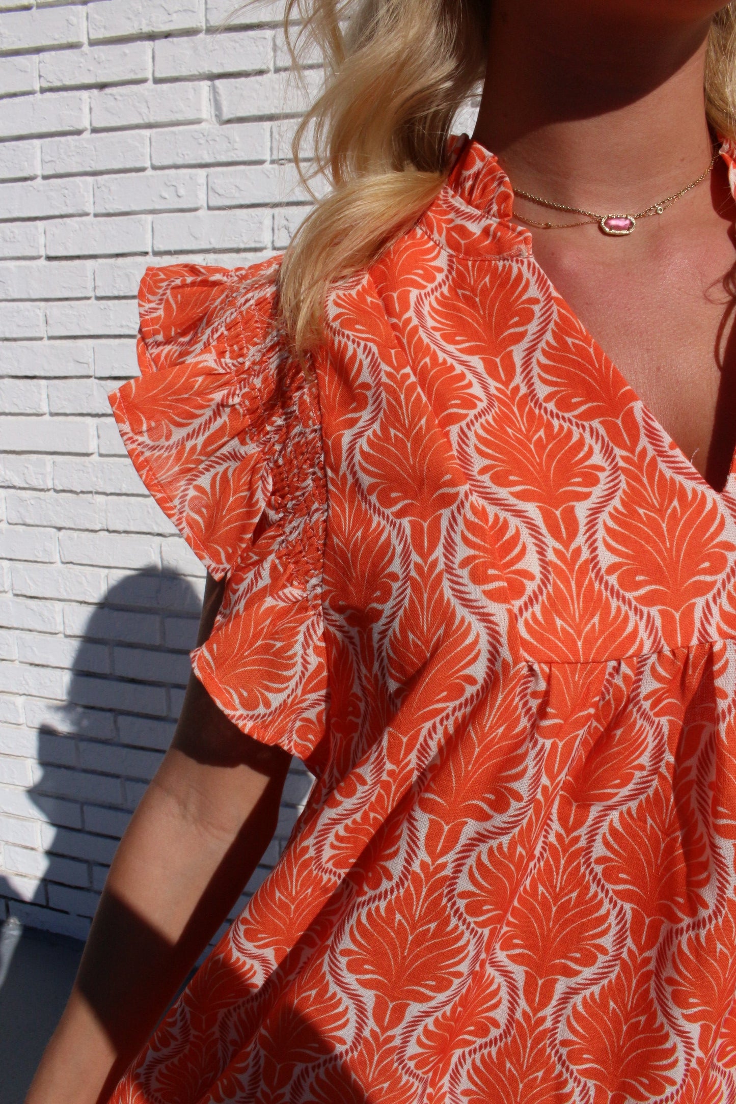 Nova Abstract Print Babydoll Top