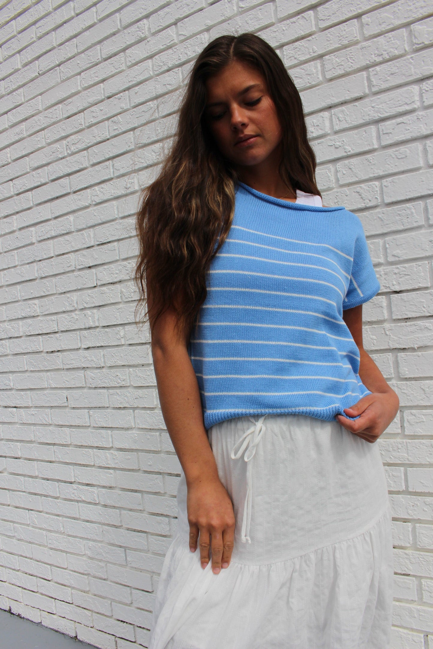 Vera Boat Neck Striped Sweater