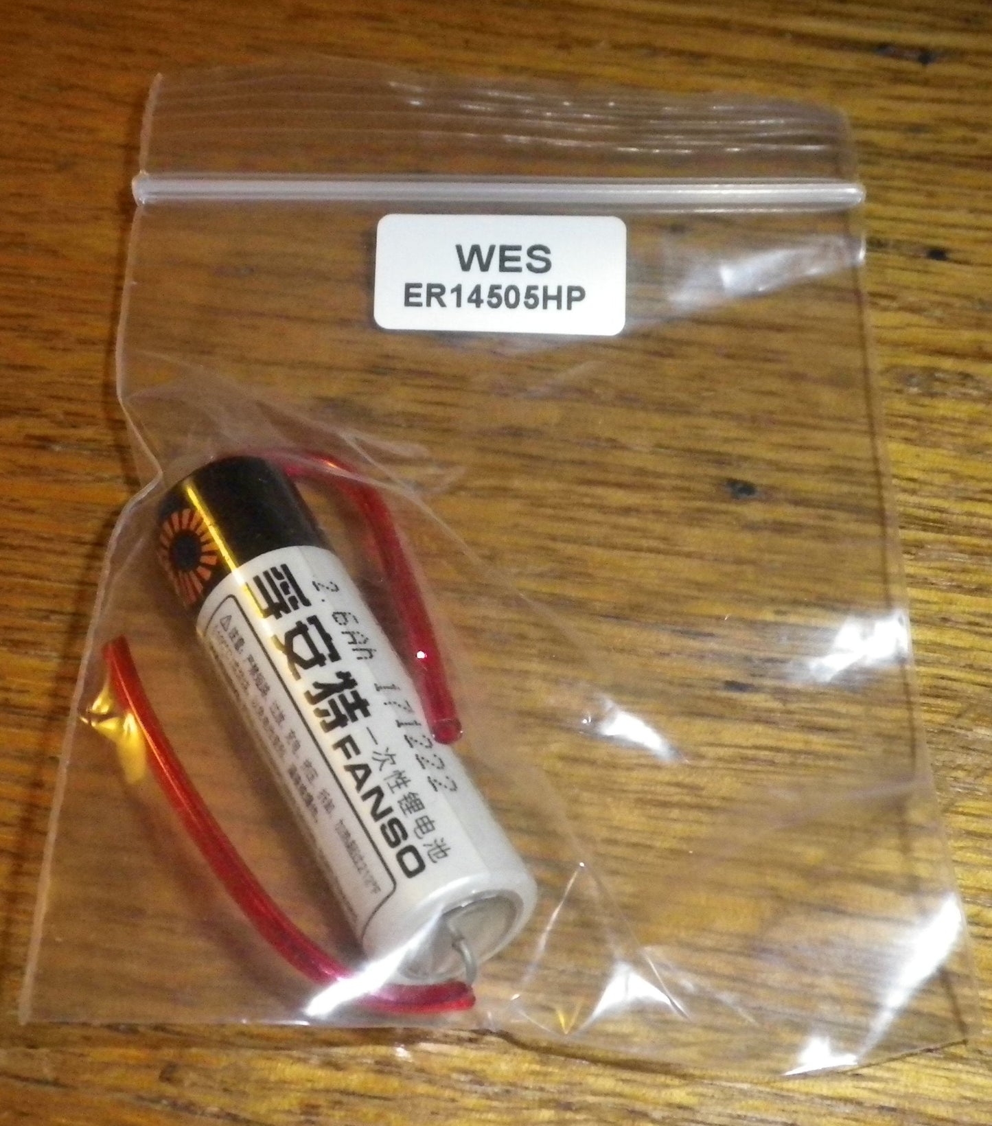 Fanso 3.6Volt AA Lithium Battery with Axial Leads - Part # ER14505HP