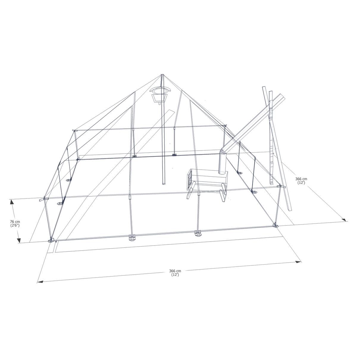 Esker Classic 2 12x12 Winter Hot Tent
