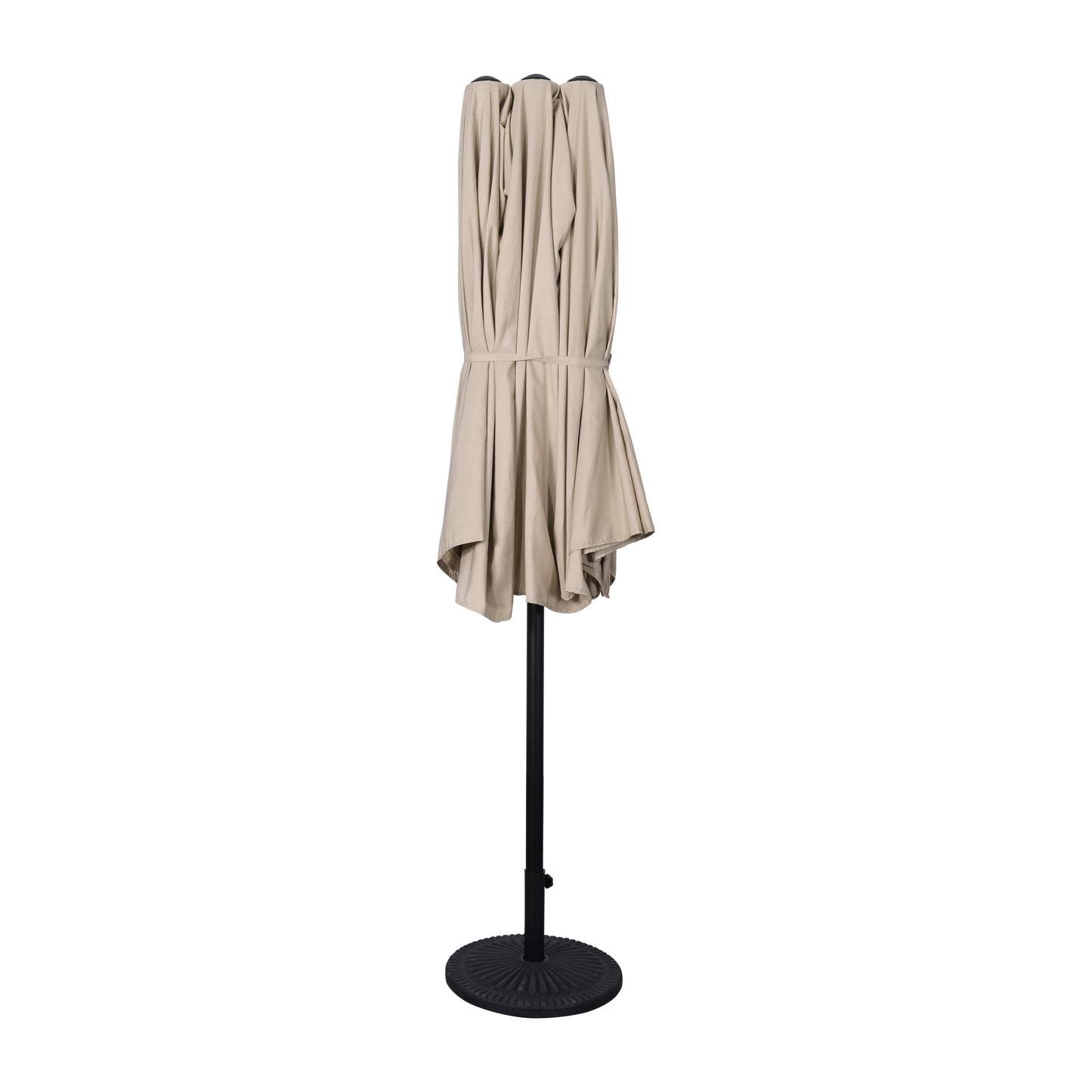 Elizabeth Commercial Grade 15 FT Triple Head Patio Umbrella with Easy Lift Crank Functionality