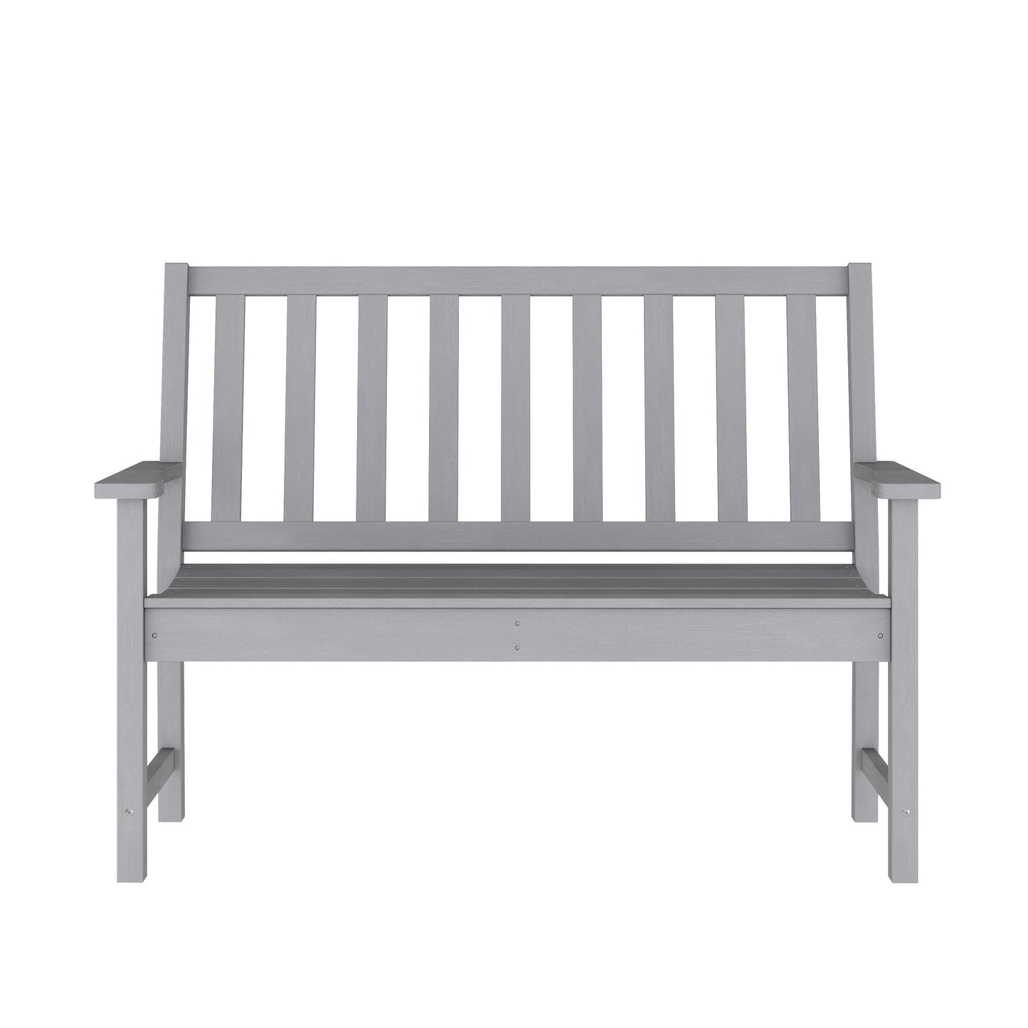 Ellsworth Commercial Grade All Weather Indoor/Outdoor Recycled HDPE Bench with Contoured Seat
