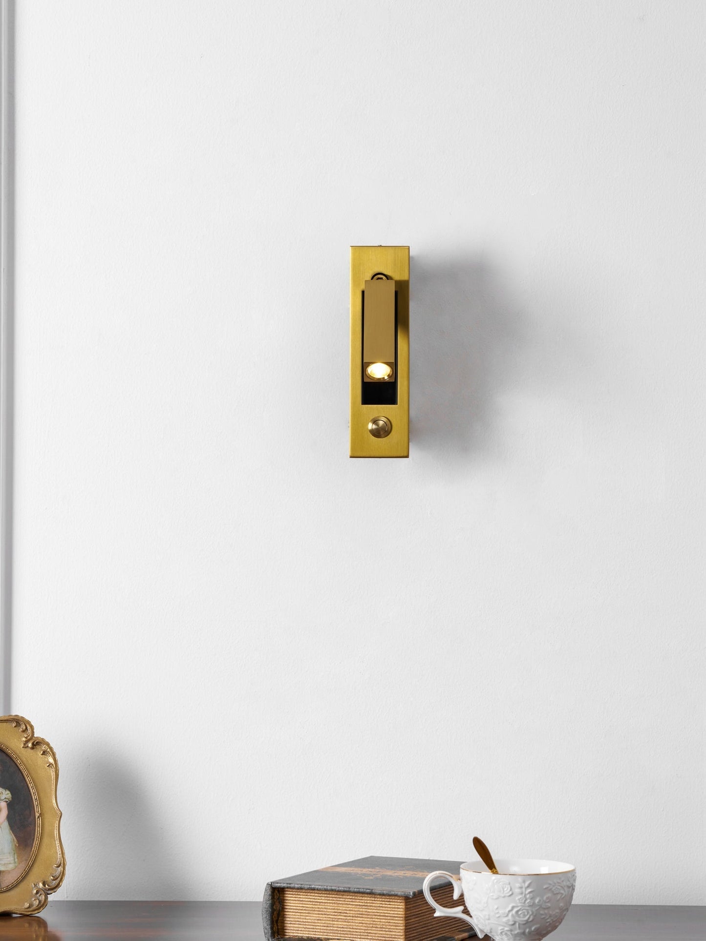 Embedded Bedside Reading Spotlight Wall Light With Adjustable Head