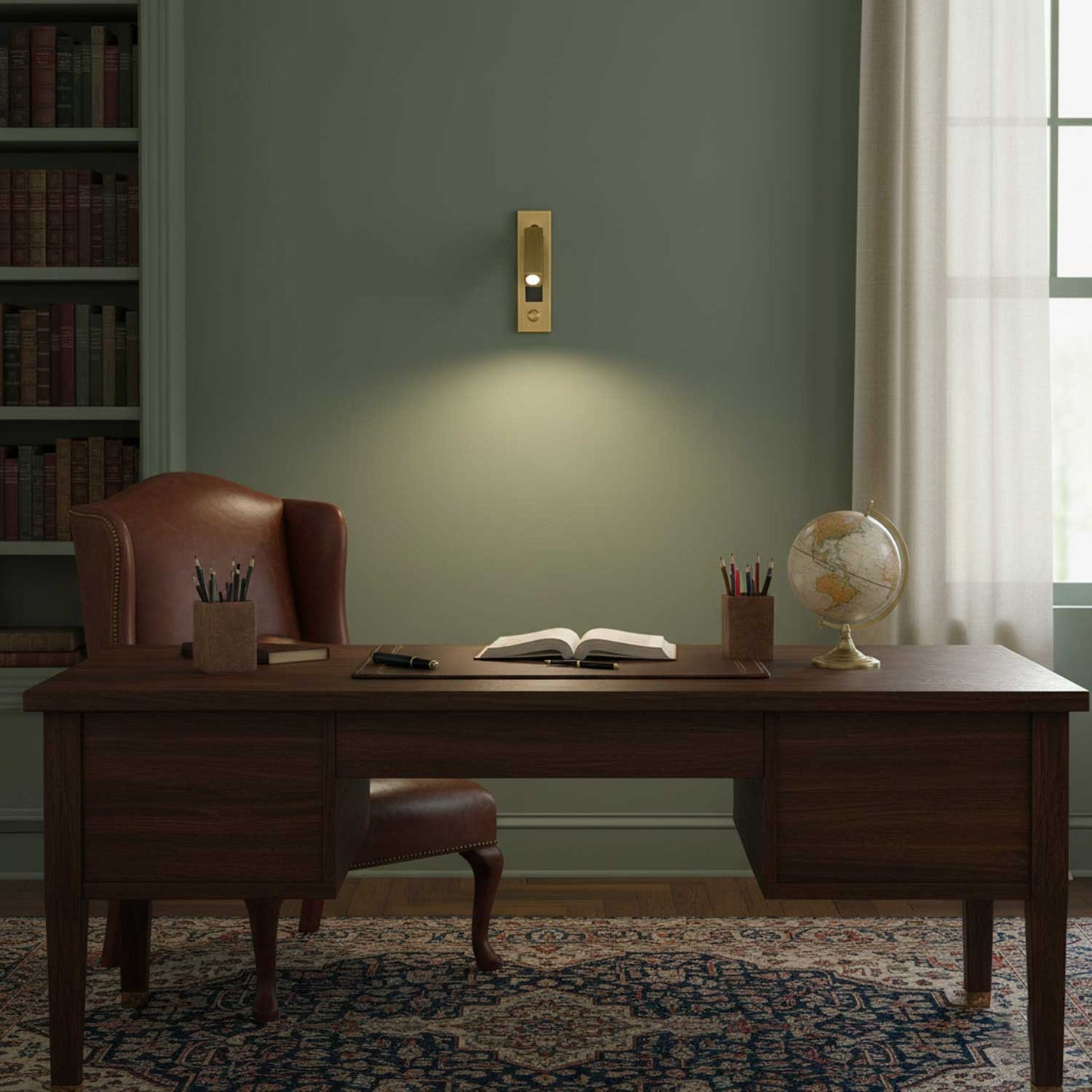 Embedded Bedside Reading Spotlight Wall Light With Adjustable Head