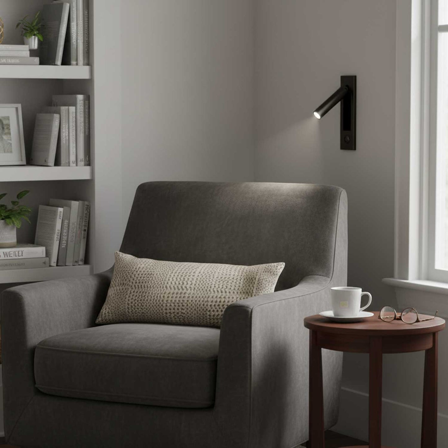 Embedded Bedside Reading Spotlight Wall Light With Adjustable Head