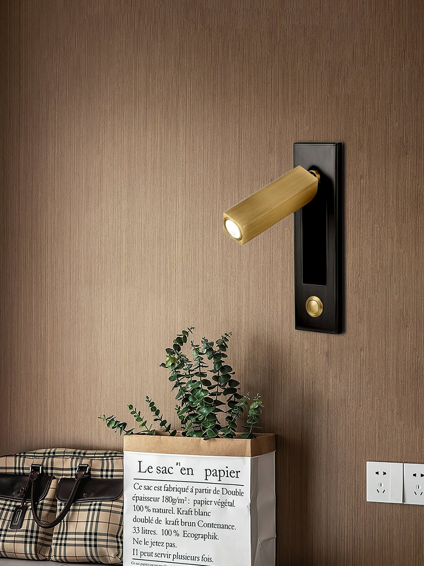 Embedded Bedside Reading Spotlight Wall Light With Adjustable Head