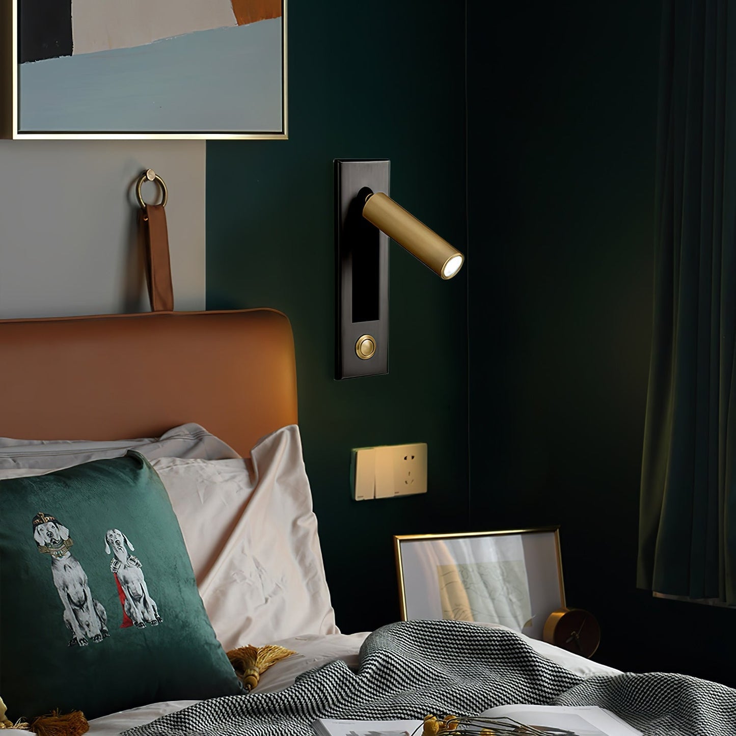 Embedded Bedside Reading Spotlight Wall Light With Adjustable Head