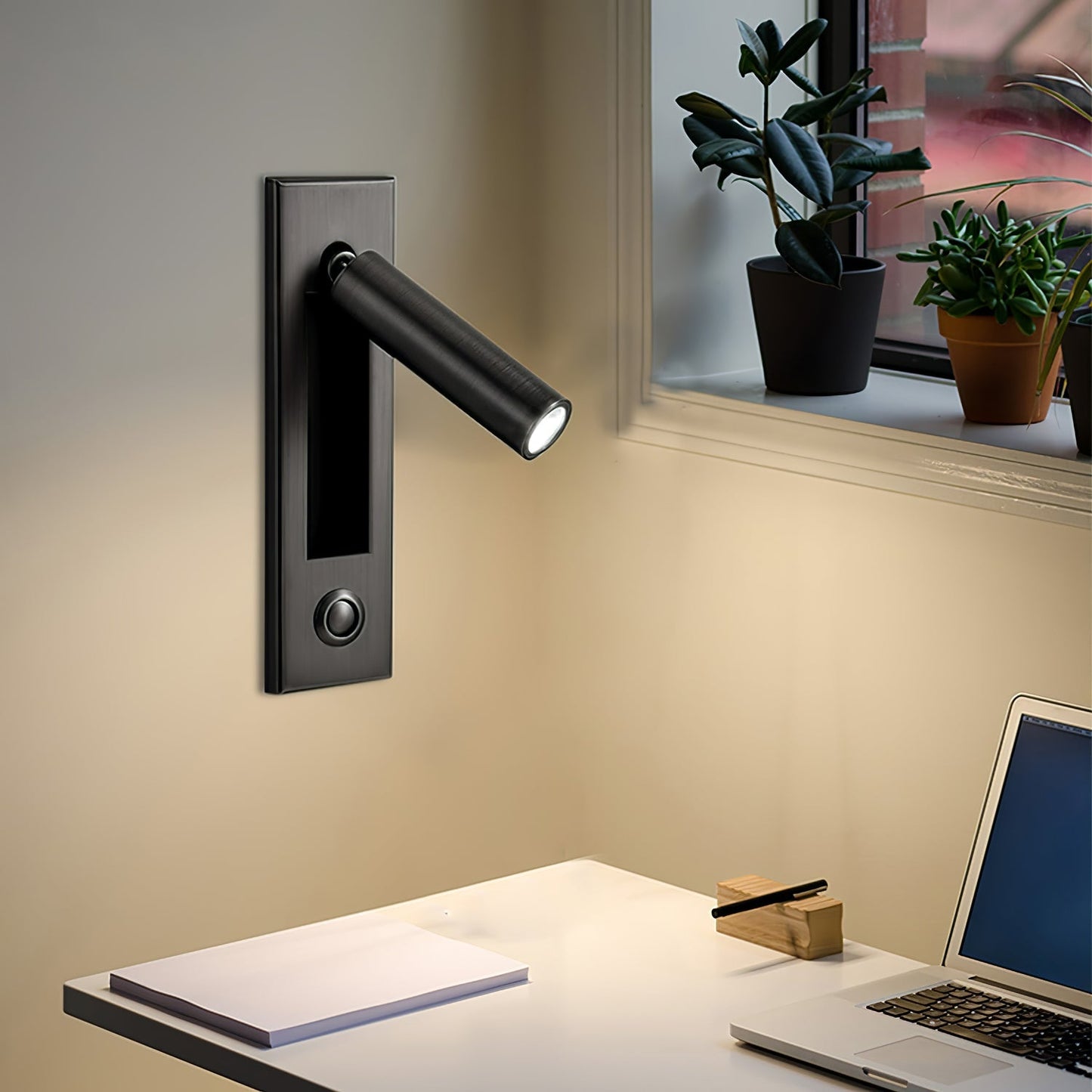 Embedded Bedside Reading Spotlight Wall Light With Adjustable Head