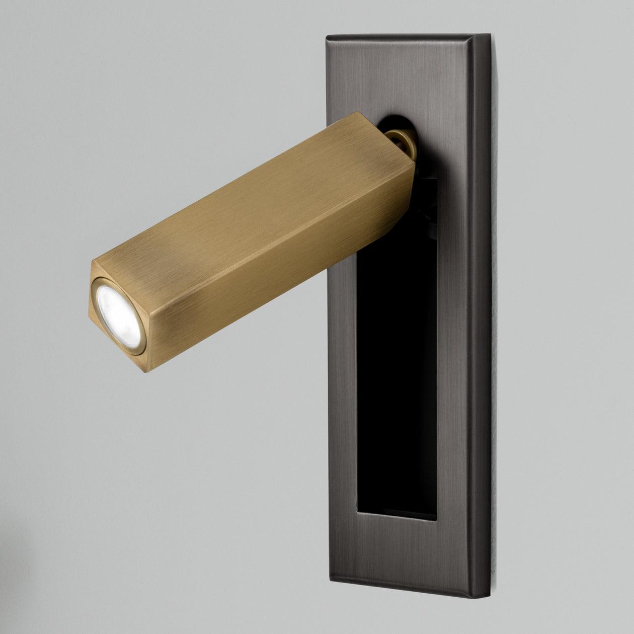 Embedded Bedside Reading Spotlight Wall Light With Adjustable Head